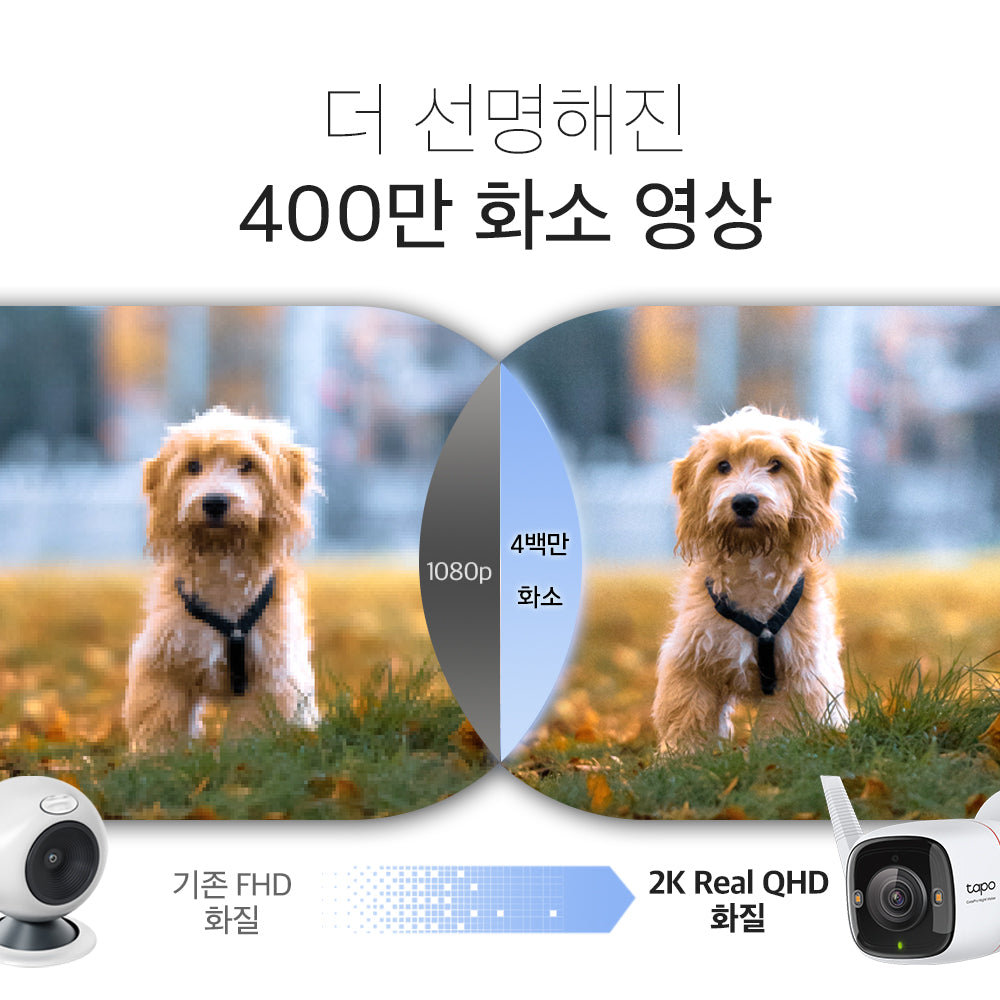 400만화소 컬러프로 실외용 보안 카메라