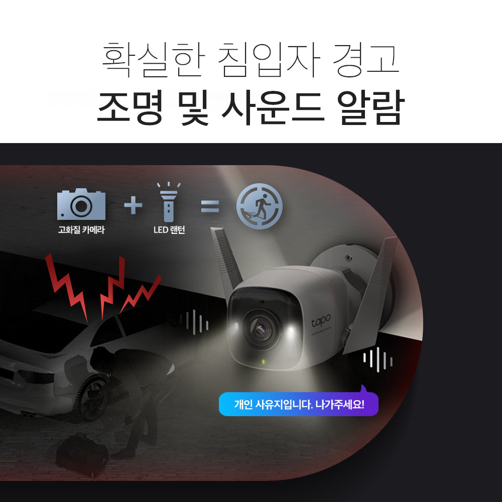 400만화소 컬러프로 실외용 보안 카메라