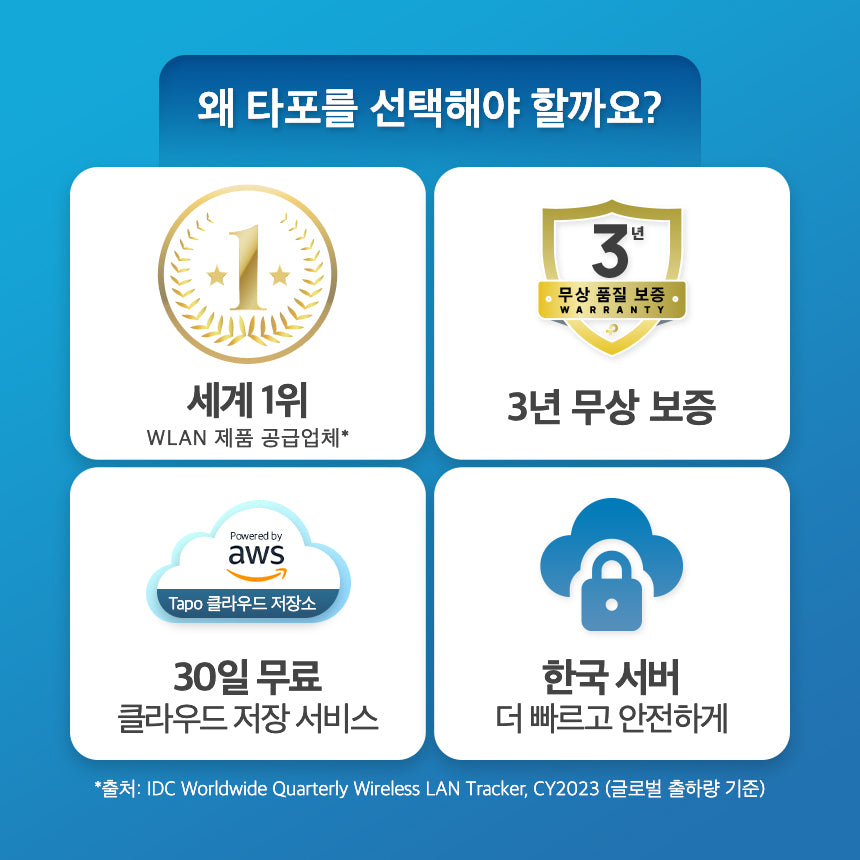 Tapo 보안 표지판 및 스티커 팩